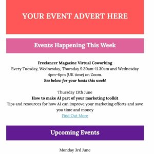 Events email banner example